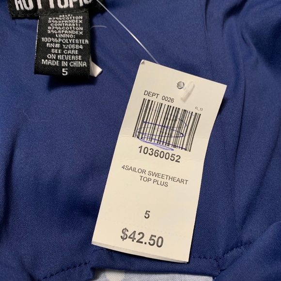 Hot Topic Navy Polka Dot Tank Top - Picture 5 of 8